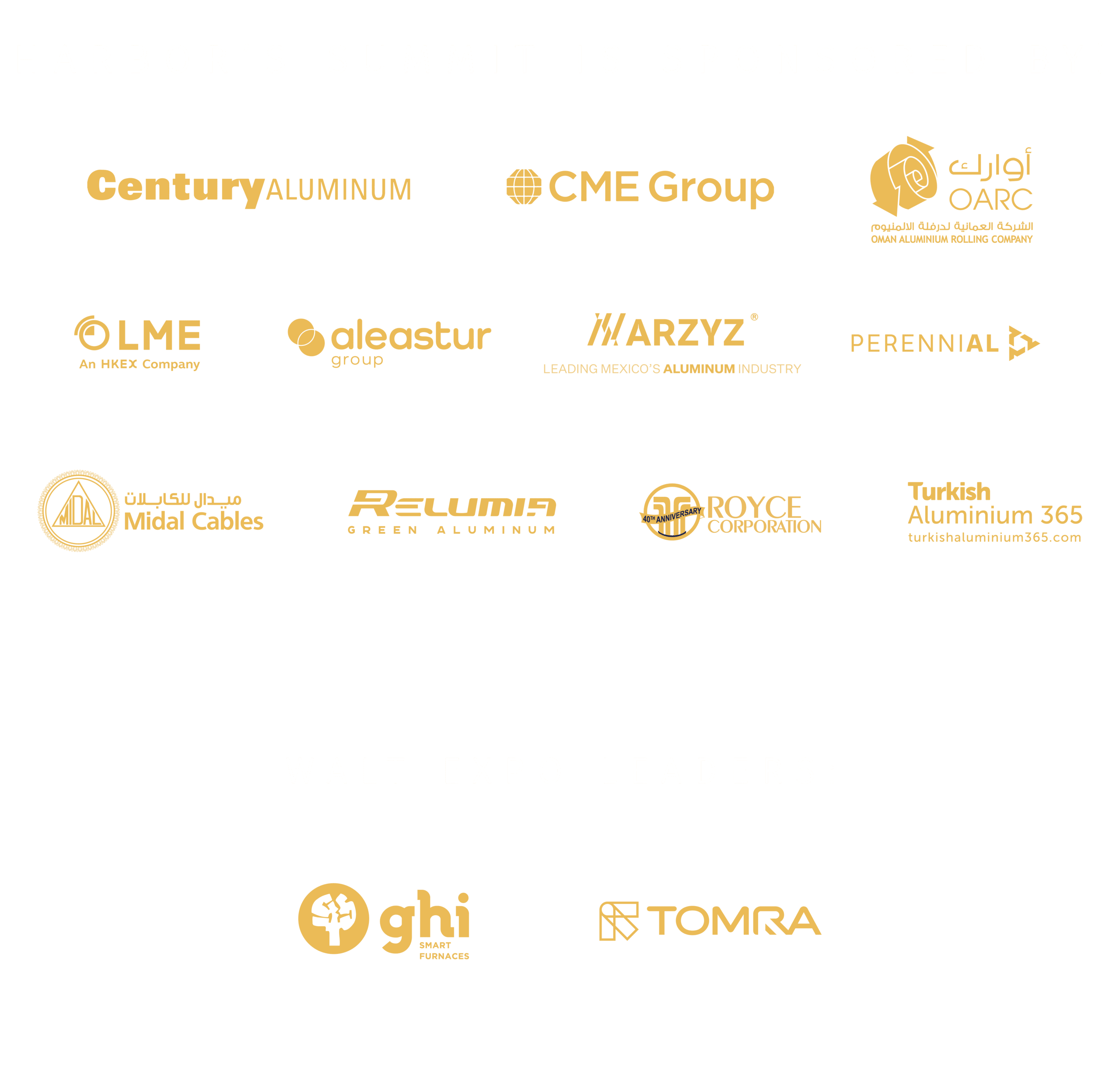 Harbor Aluminum Summit Sponsors Logos