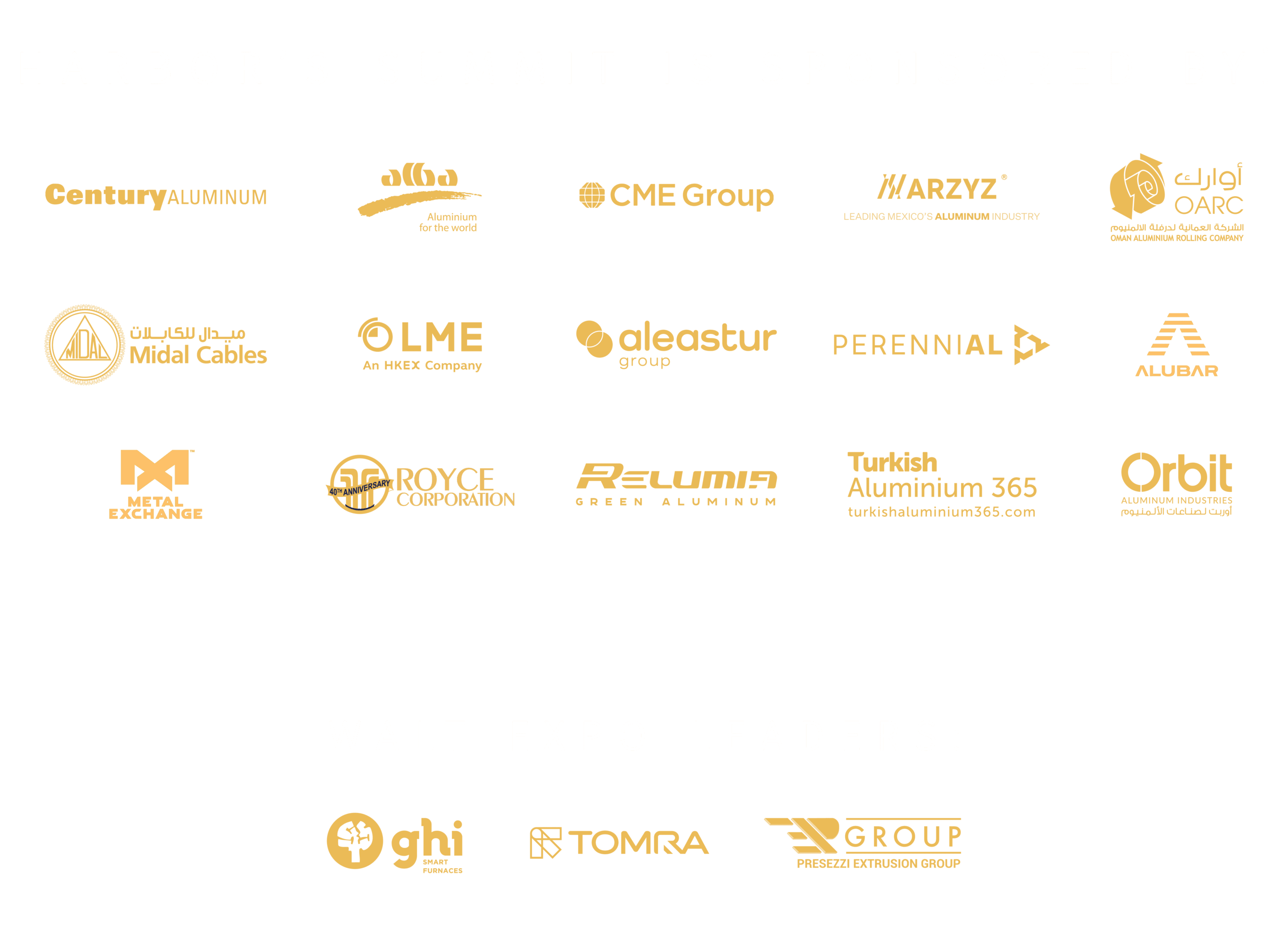 HARBOR's 18th Aluminum Summit -  Sponsor Logos