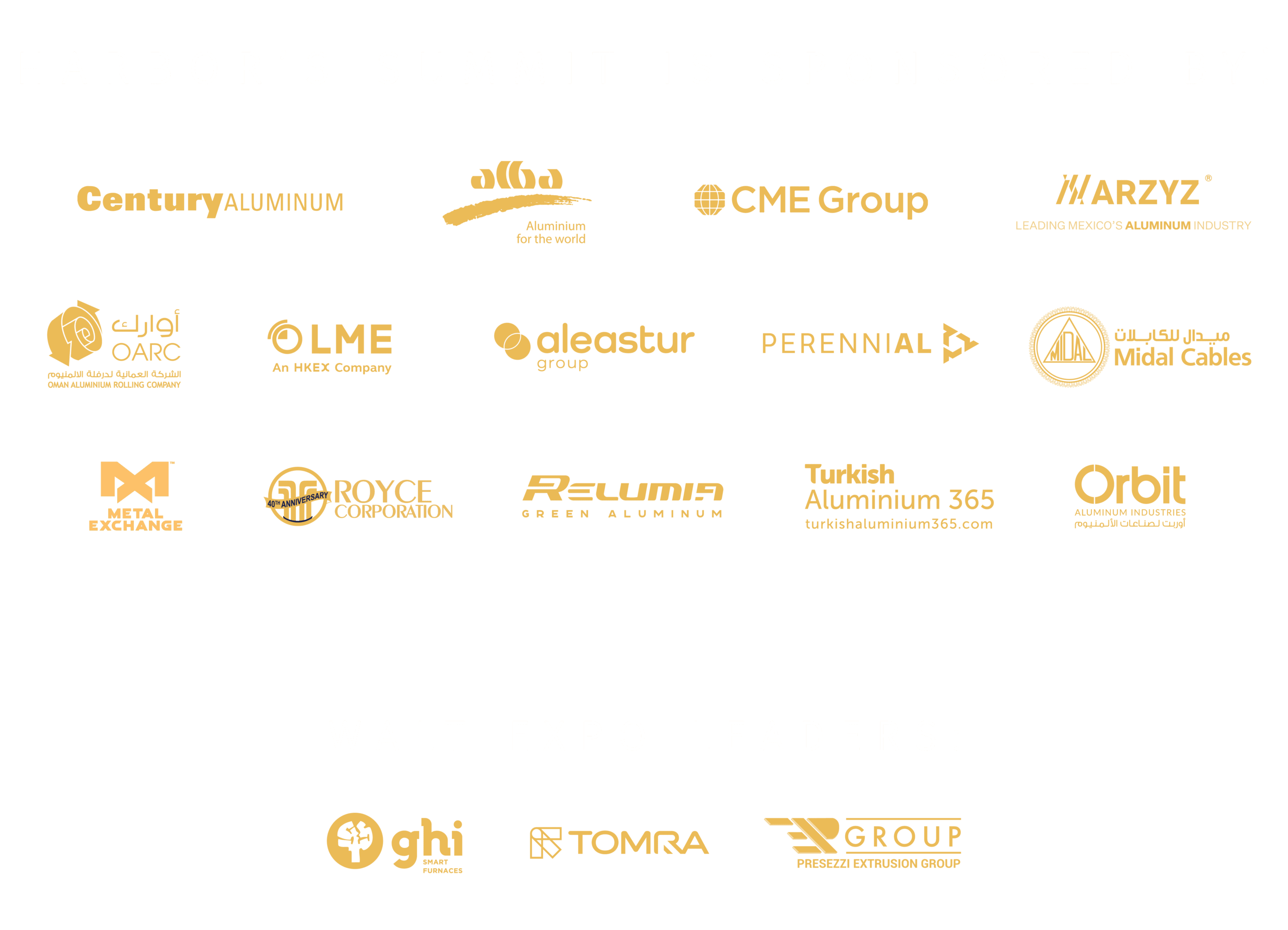 Harbor Aluminum Summit Sponsors Logos